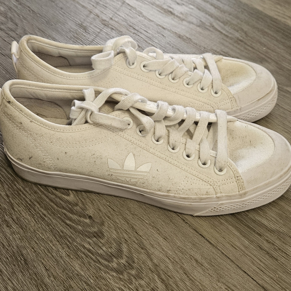 adidas Women's Cream Canvas Sneakers